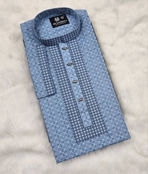 ডিজিটাল প্রিন্টেড সিকুয়েন্স এমব্রয়ডারি পাঞ্জাবী